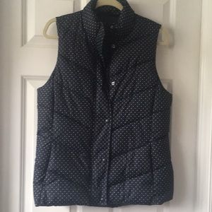 Gap Navy polka dot vest.